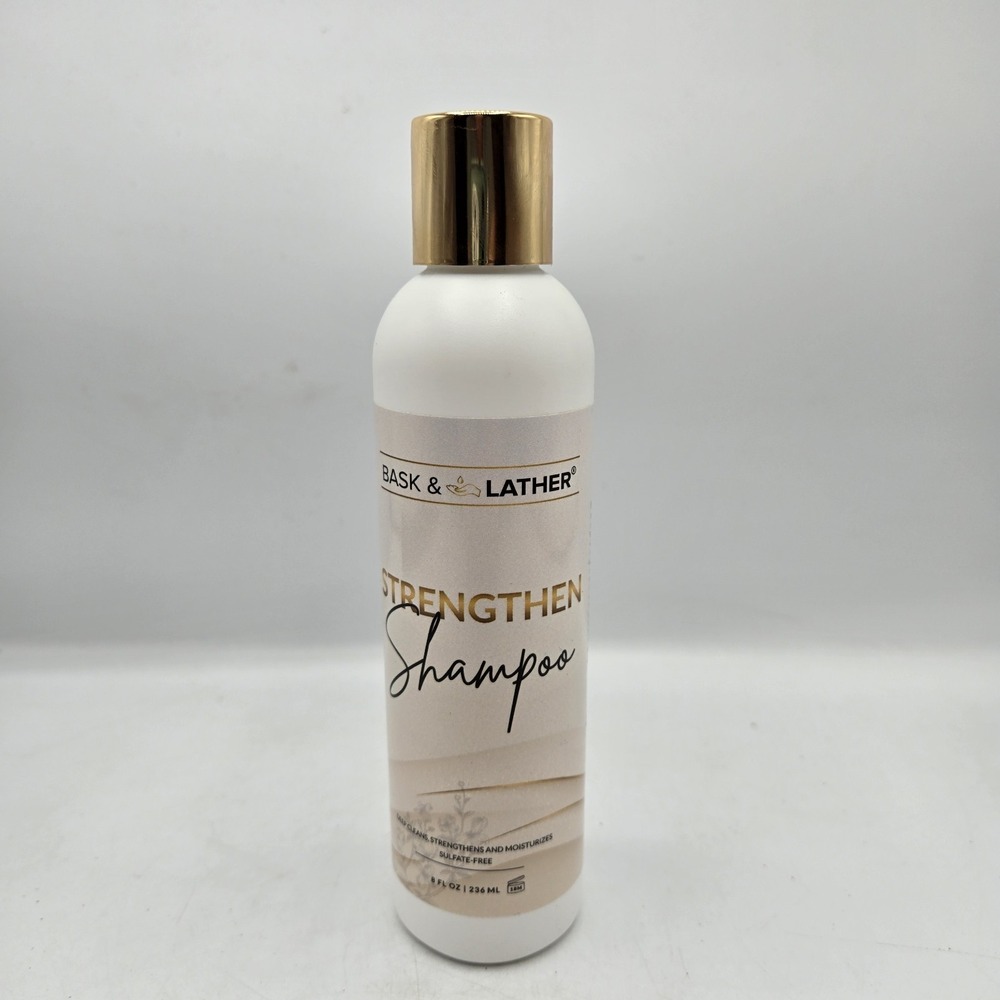 BASK & LATHER Strengthen Hair Shampoo – All-Natural, pH‑Balanced Formula